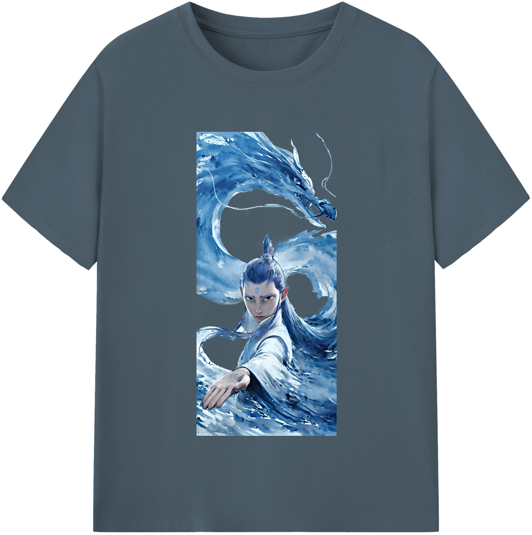 （画像用） Ne Zha 2 ナタ 魔童の大暴れ 綿100％半袖Tシャツ（フロントプリント）